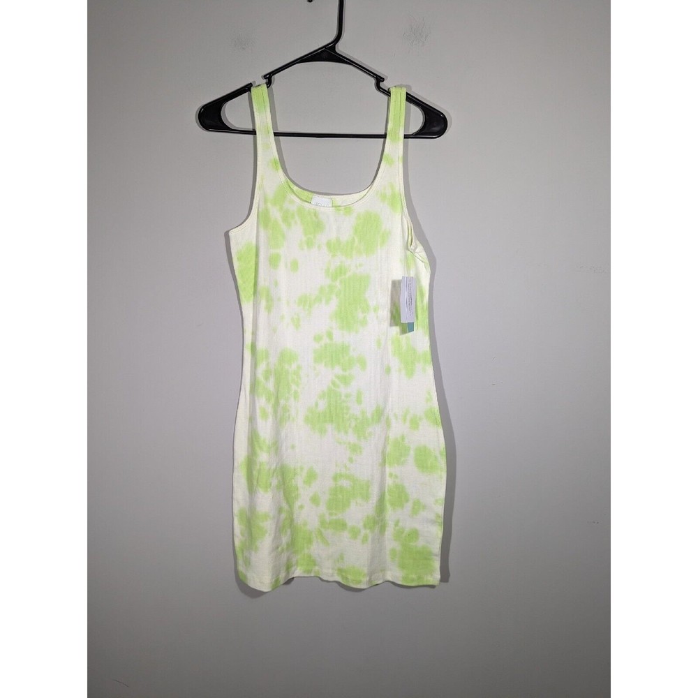 ABOUND Green Prairie Tie Dye Bodycon‎ Tank Dress Women Size M